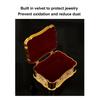 Alloy Metal Jewelry Box Vintage Ring Box Holder Decorative Boxes Keepsake Box  For Ring