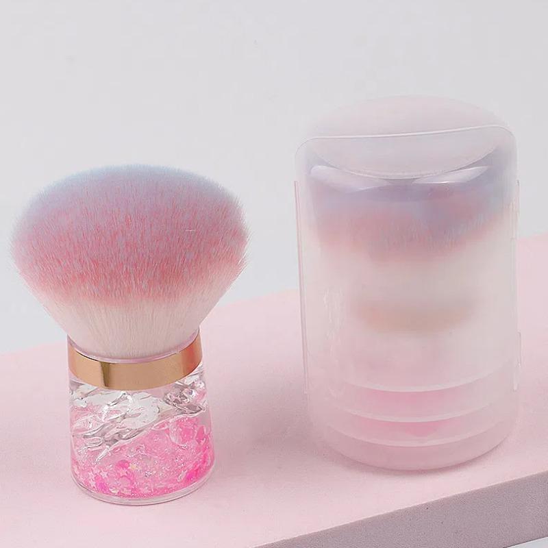 Новая модная розовая щетка для ногтей с большой щетиной для пудры, портативная пудра для румян, усовершенствованный инструмент для макияжа