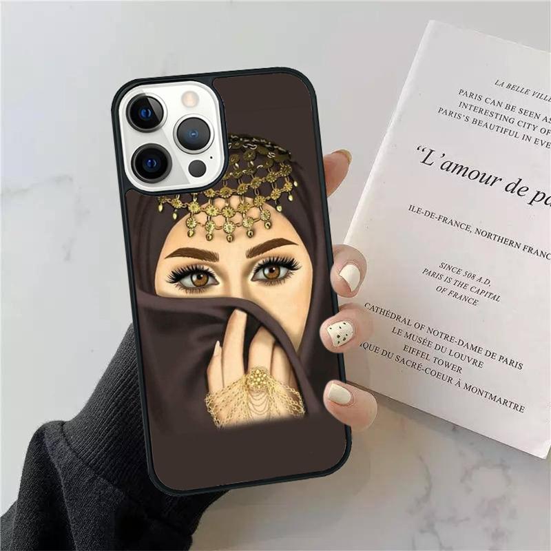 Исламский арабский Хиджаб Девушка Чехол для телефона Cover Для iPhone 17 Air 15 13 Pro Max 16 14 Plus 11 12 Apple max