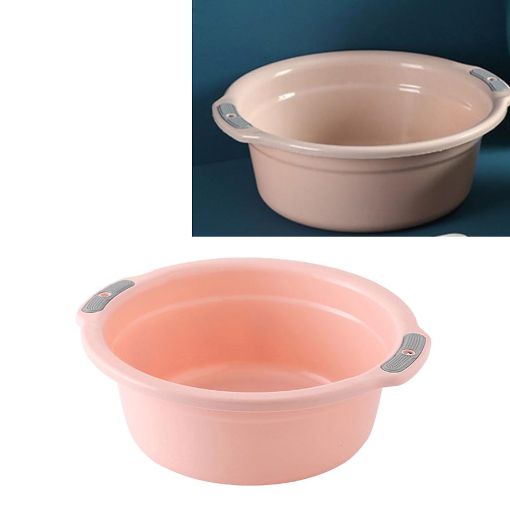 Plastic Washing Basin Multipurpose Light Face Baby Adult Foot Washbasin Tub with Double Handles for Home Bathroom