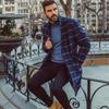 Зимний модный мужской однотонный тонкий длинный однобортный шерстяной плащ