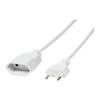 Rallonge De Câble D'alimentation - LogiLink - Europlug (M) Vers Europlug (F) - 1 M - Blanc