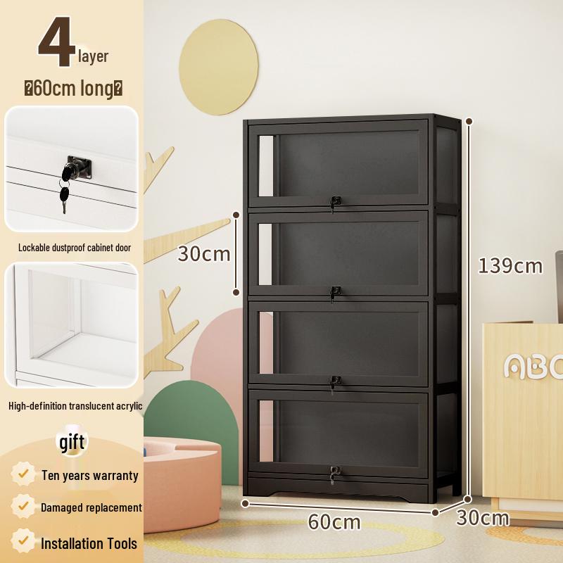 Акриловая стеклянная витрина с замком для игрушек и призов