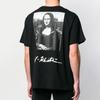 Off-White Футболка с коротким рукавом с принтом Моны Лизы, мужские топы, черная OMAA038S191850051020