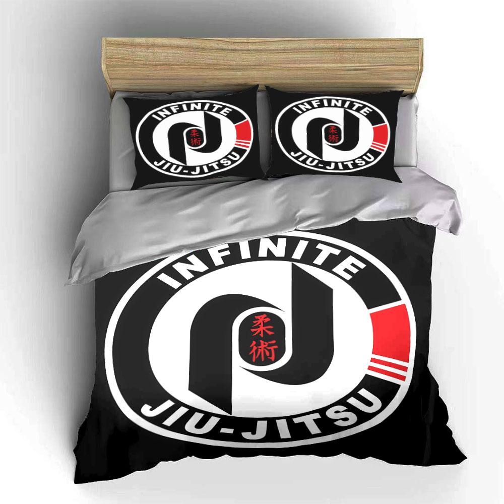 Circular "Infinite Jiu-Jitsu" logo. Bedding sets Duvet cover sets Duvet covers Pillowcases(1*Duvet Cover 2*Pillowcases without duvet insert)