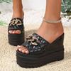 2025 New Women Wedge Sandals Casual Platform Slides Women Fashion Leisure Sandals Luxury Soft High Heels Shoes Zapatos De Mujer