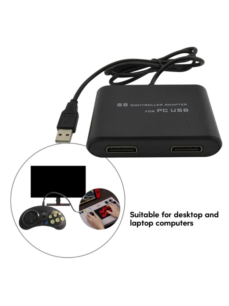 Game Controller Adapter Controller Adapter Converter for PC Double Port Gamepad Converter