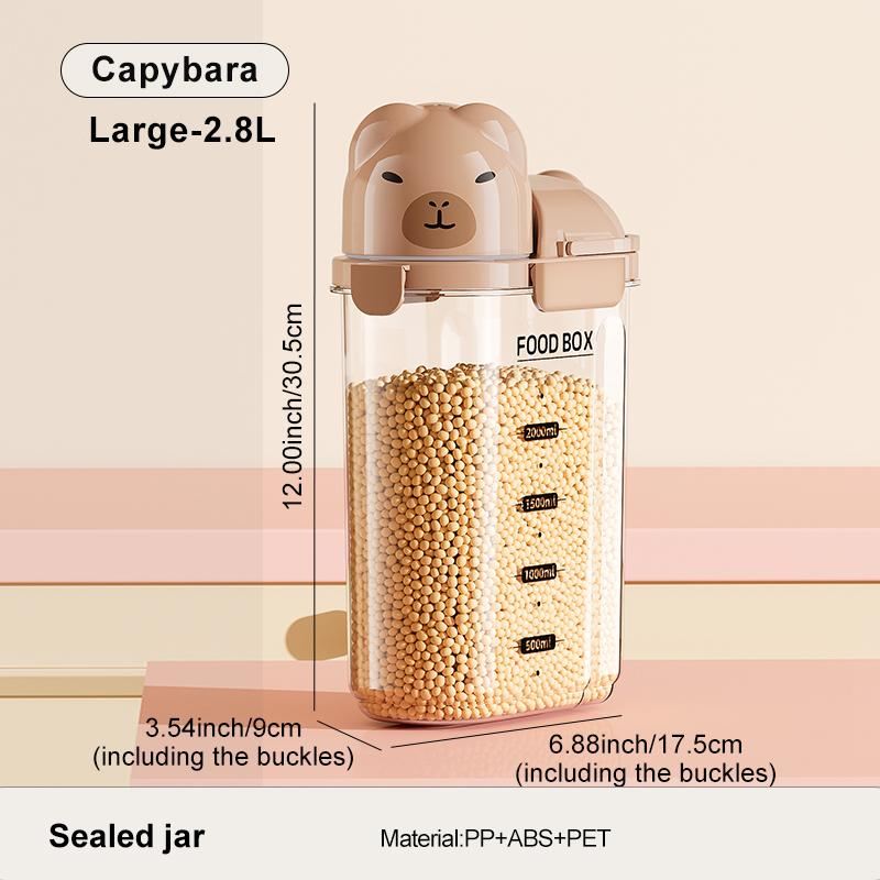 UFORU Animal-Shaped Grain Canister – Food-Grade Kitchen Sealed Pantry Organizer