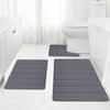 Memory Foam Bathroom Rug Set 3 Piece, Non Slip Extra Soft Absorbent Bath Mats, Machine Washable & Dry Toilet Mat Sets For Bathroom Floor