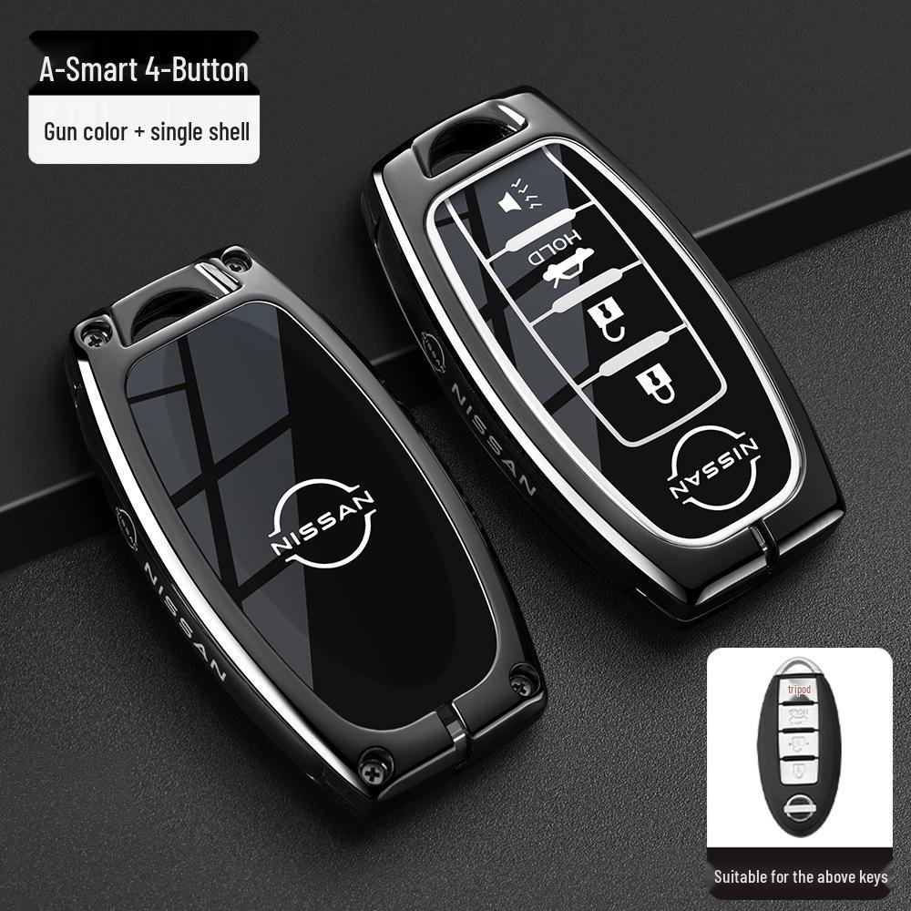 Чехол для ключей Nissan: Подходит для новых моделей Sylphy, Teana, Tiida, Qashqai, X-Trail, Bluebird, В комплекте брелок для мужчин