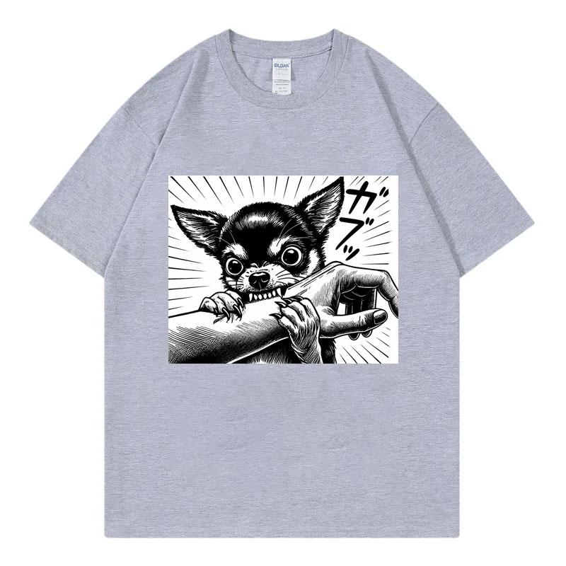 Funny Chihuahua Dog Meme Tshirt Unisex Unisex Gothic Vintage Short Sleeve Tshirts Fashion Casual Loose Cotton T Shirt Streetwear