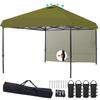 ApeexCanopy Tarp Tent X 1 Dedicated Side Ventilation Highly and Silver Coating UV Protection Heat Shielding Tarp Height Adjustment Steel Large Canopy