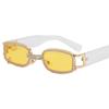 New cyberpunk style diamond-encrusted sunglasses Internet celebrity hip-hop chain diamond glasses European and American small frame women's sunglasses