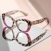 The new artistic style anti-blue light glasses feature cat-eye color-blocking accents, giving a sense of high-end flat light