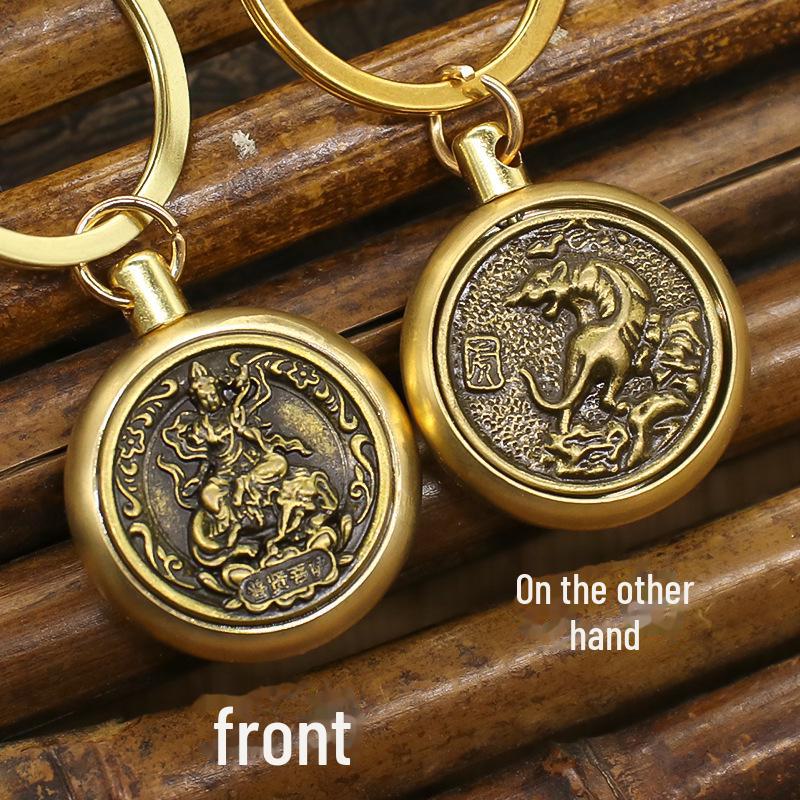 «Подвеска-брелок в виде змеи-хранителя с двенадцатью знаками зодиака, вращающимся орнаментом в виде пяти императоров и Будды»