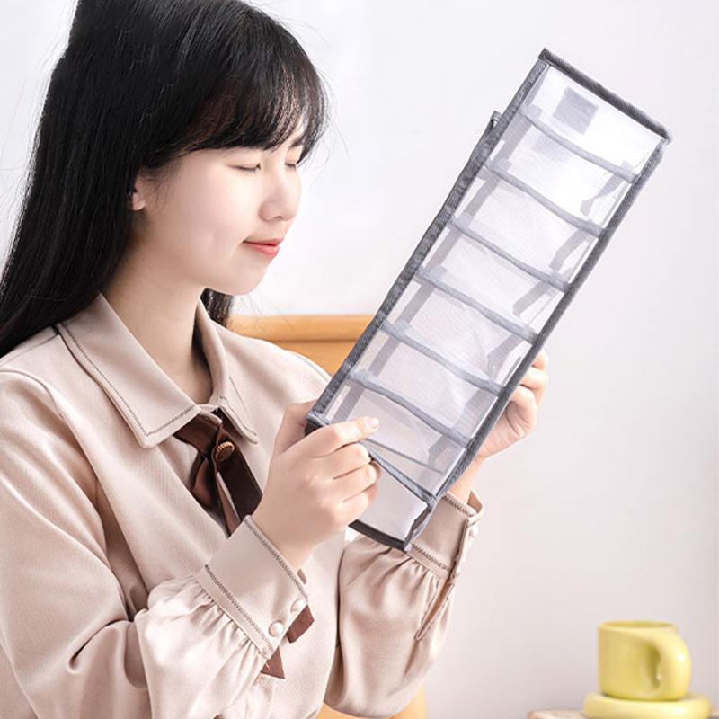 1pc Underwear Drawer Organizer Storage Box Foldable Closet Organizers Drawer Divider Storage Boxes For Underpants Socks Bra