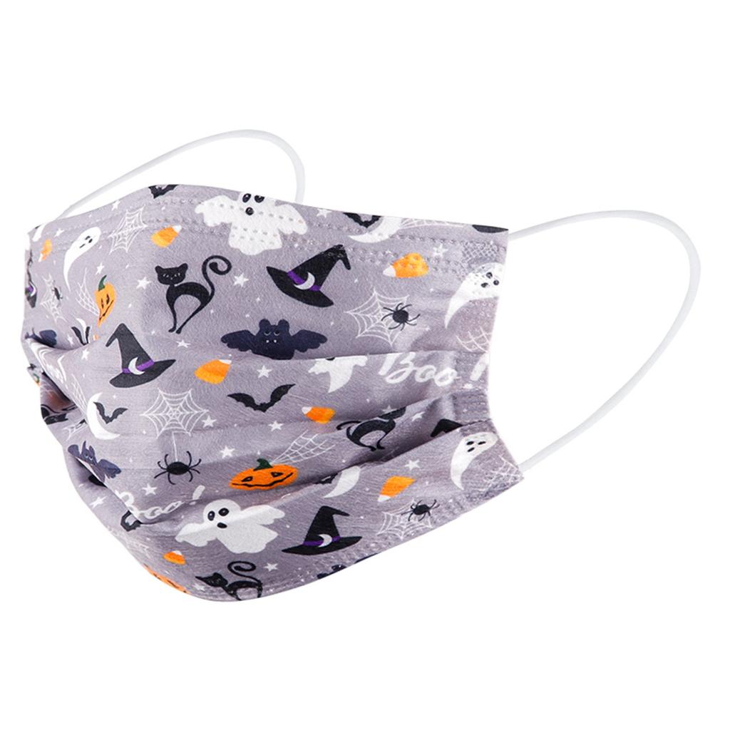 50 шт. одноразовая маска для лица унисекс для взрослых с принтом ужасов на Хэллоуин