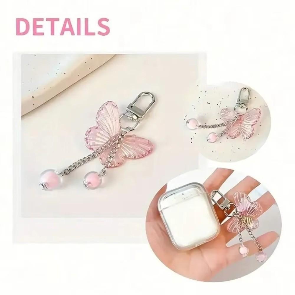 24/30Pcs Butterfly Pendant Butterfly Keychain Gift Set Tassel Pink Butterfly Keychain Wedding Gifts