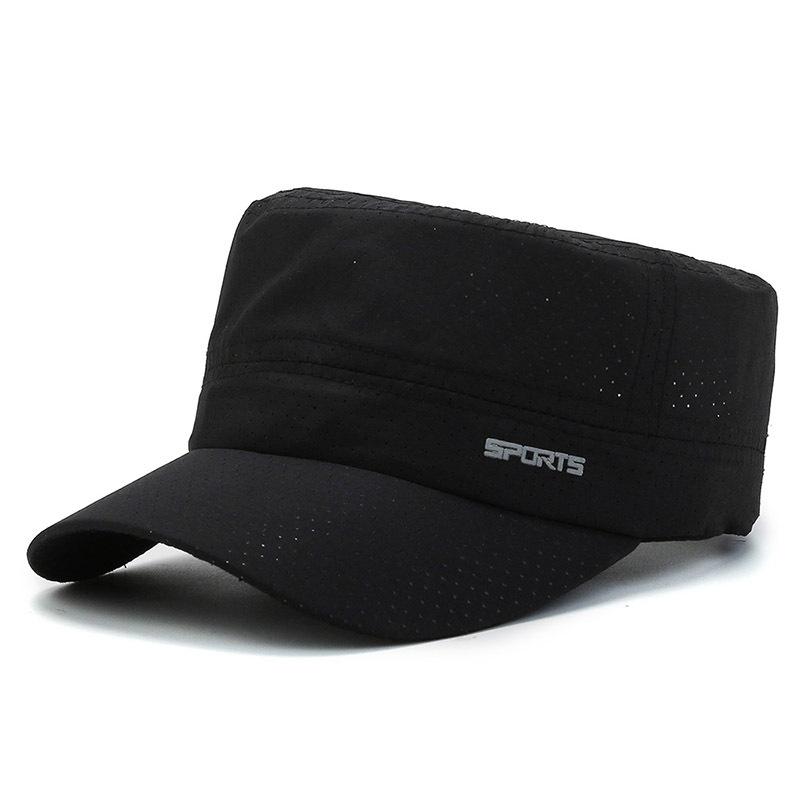 Модная мужская шляпа с плоским верхом, быстросохнущая летняя сетчатая шляпа, дышащая, легкая, солнцезащитная, мужская кепка