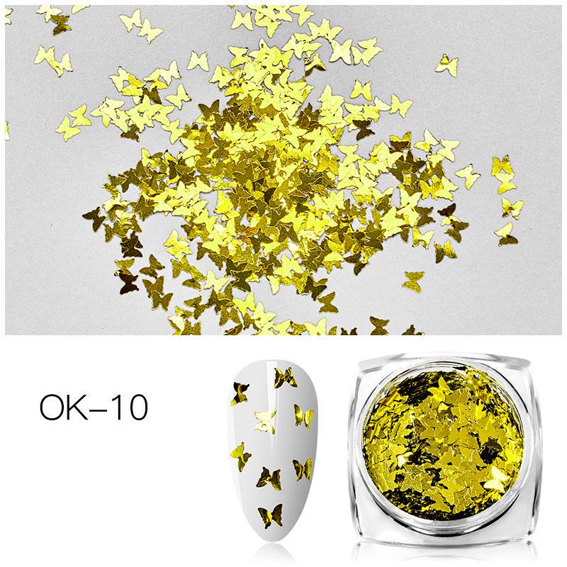 1 коробка смешанного размера, блестящие бабочки, блестки, украшения для ногтей, инструменты для маникюра «сделай сам»