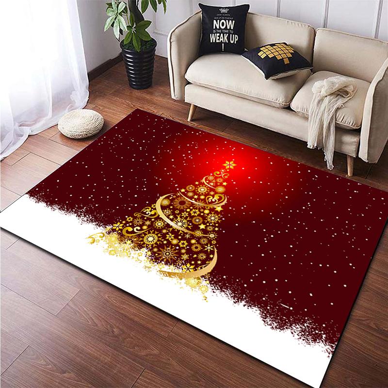 Рождественский большой ковер с HD-печатью, ковер для гостиной, спальни, украшение дивана, нескользящие коврики, дропшиппинг Alfombras