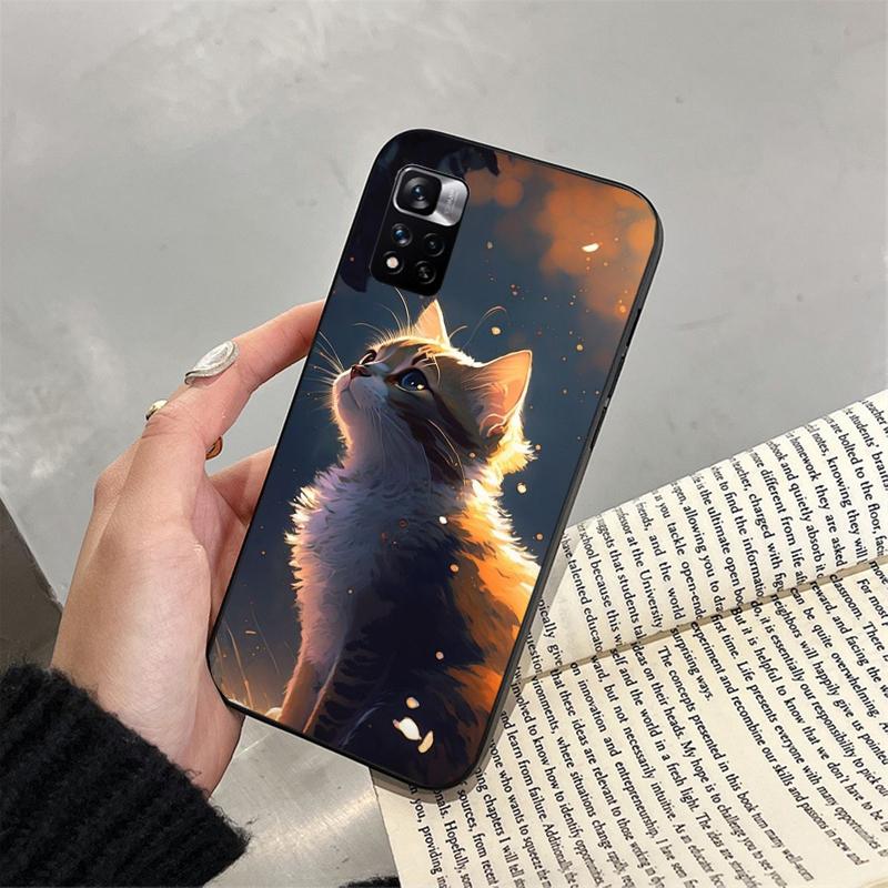Чехол для телефона с милым котом для Xiaomi Redmi note 13 12 Pro 11S 11 10 Pro 10S 12S Redmi 10 9C 13C