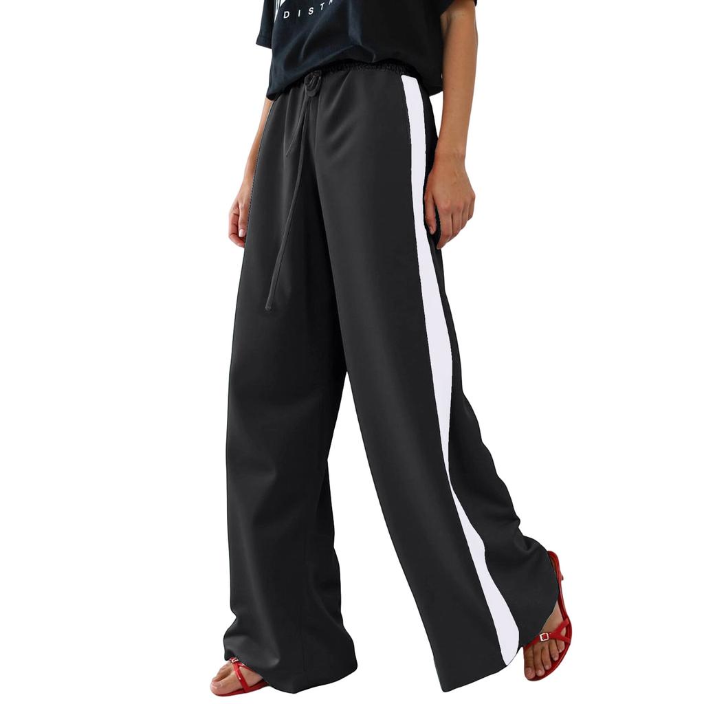 Женские брюки-клеш, летние повседневные струящиеся брюки-клеш.