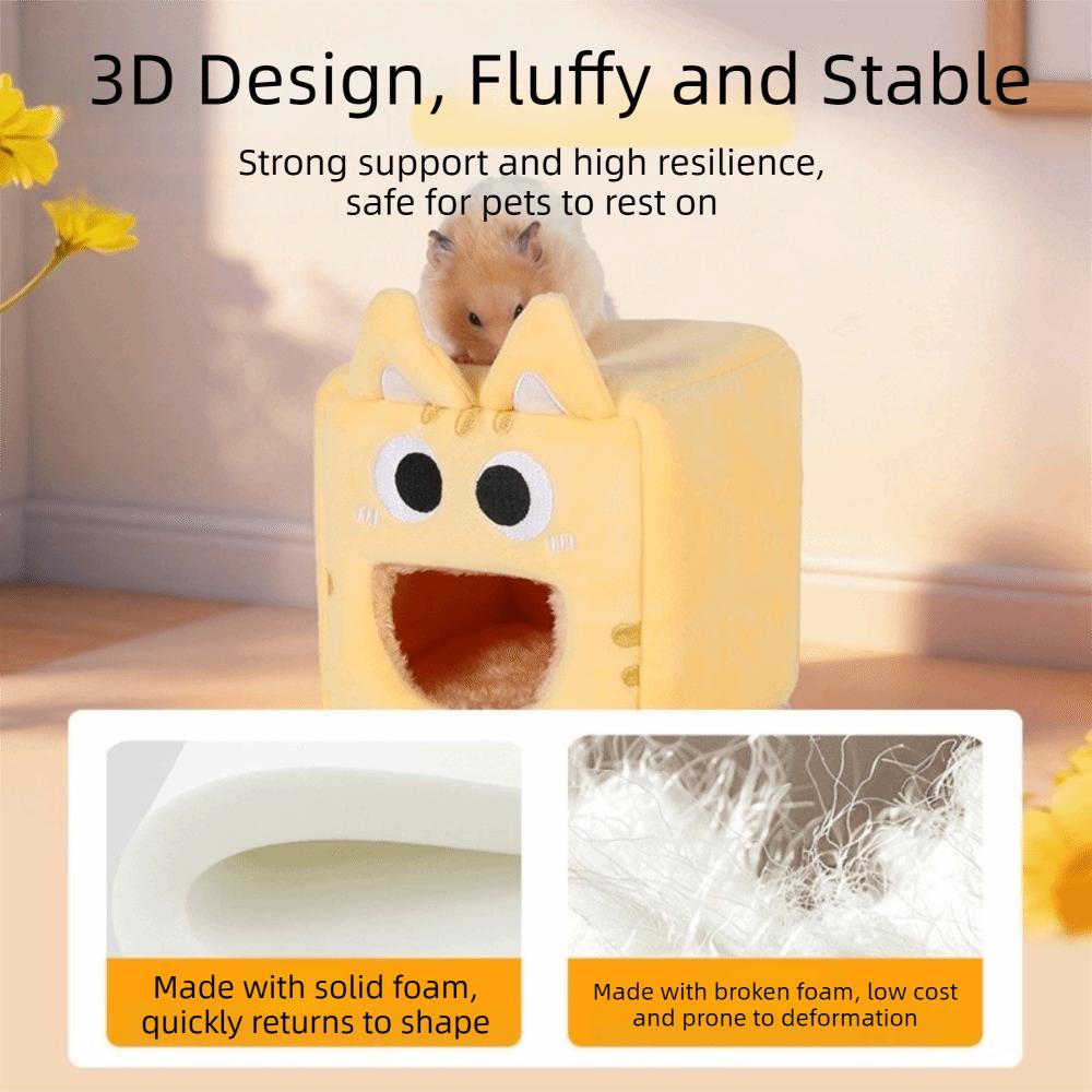 Thickened Winter Hamster House Soft Plush Pet Sleeping Cage Cage Accessory
