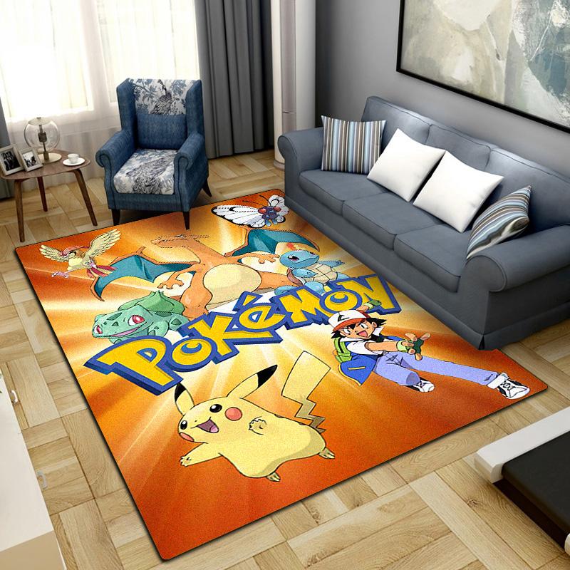 Pokemon Anime Area Carpet for Living Room Bedroom Home Decor Cool Movie Mat Floor Mat -LXR35