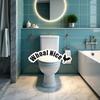 Whoa Nice Toilet Sticker Decal, Funny Cock Toilets Stickers, Waterproof Vinyl Wall Art Sign Decor, Removable Self-Adhesive Toilets Seat Quote Murals