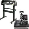 5 in 1 Heat Press Transfer Machine 12x15inch with 34” Vinyl Cutter Plotter Machine Kit Art Craft Printer Sublimation(34”/870mm) Limation (34”/870mm)
