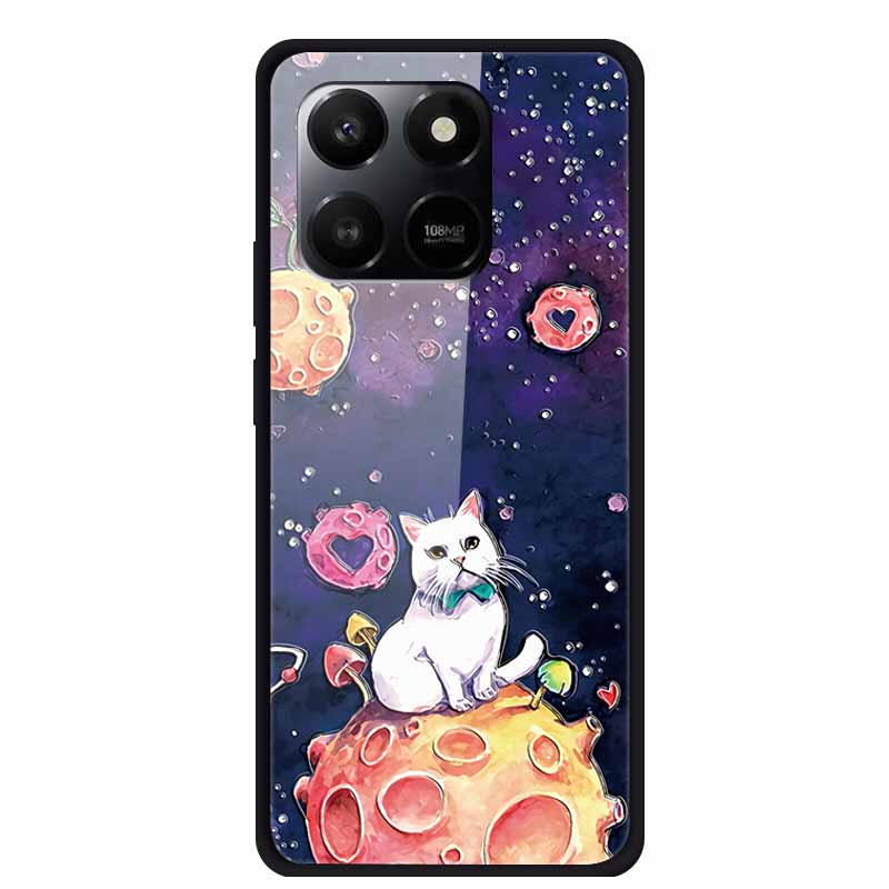 Стеклянная задняя крышка для Honor X7d 2025 Чехол X 7 D Coque Жесткий чехол из закаленного стекла для Honor 400 Smart Play 10T 5G Чехол Funda Para