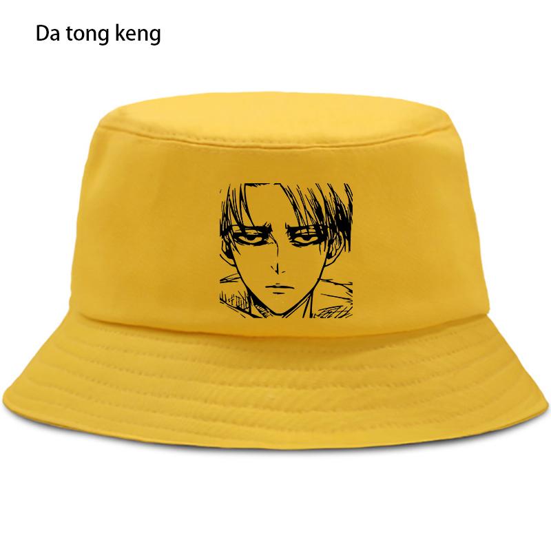 2023 аниме Атака Титанов летняя шляпа женская панама-ведро унисекс дизайн плоский козырек японское аниме шляпа рыбака