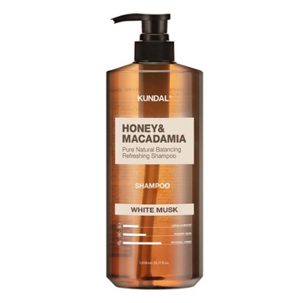 KUNDAL Шампунь Nature White Musk 500 мл, 1.058 л Корейская косметика с приятным ароматом
