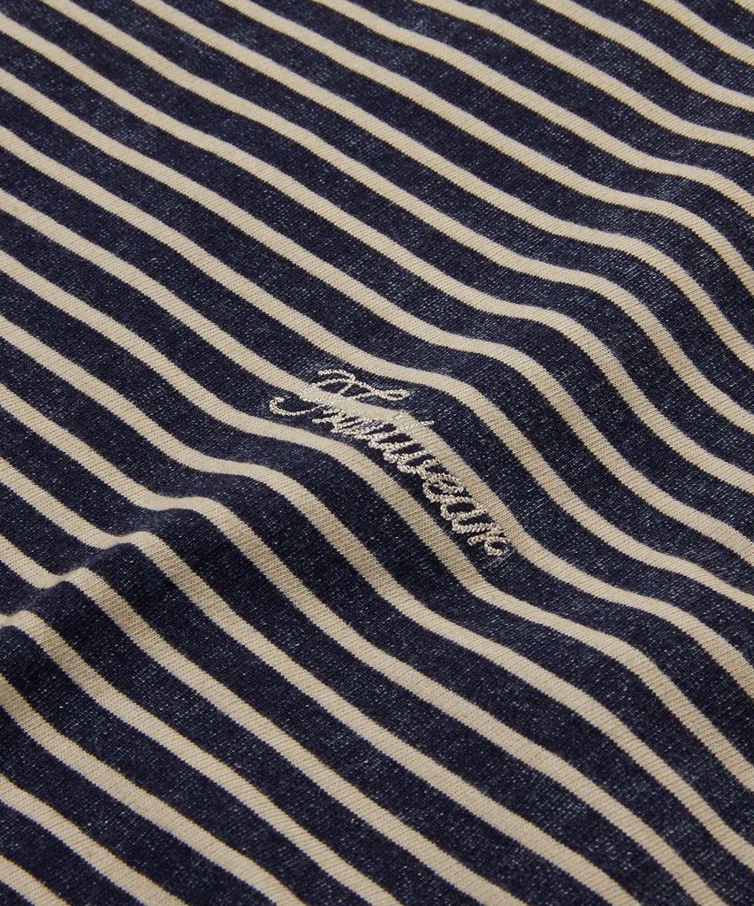 PENFIELD [Trailwear] Indigo Stripe Mini Terry Marine Embroidery T-Shirt Beige_Fs2Kt15U