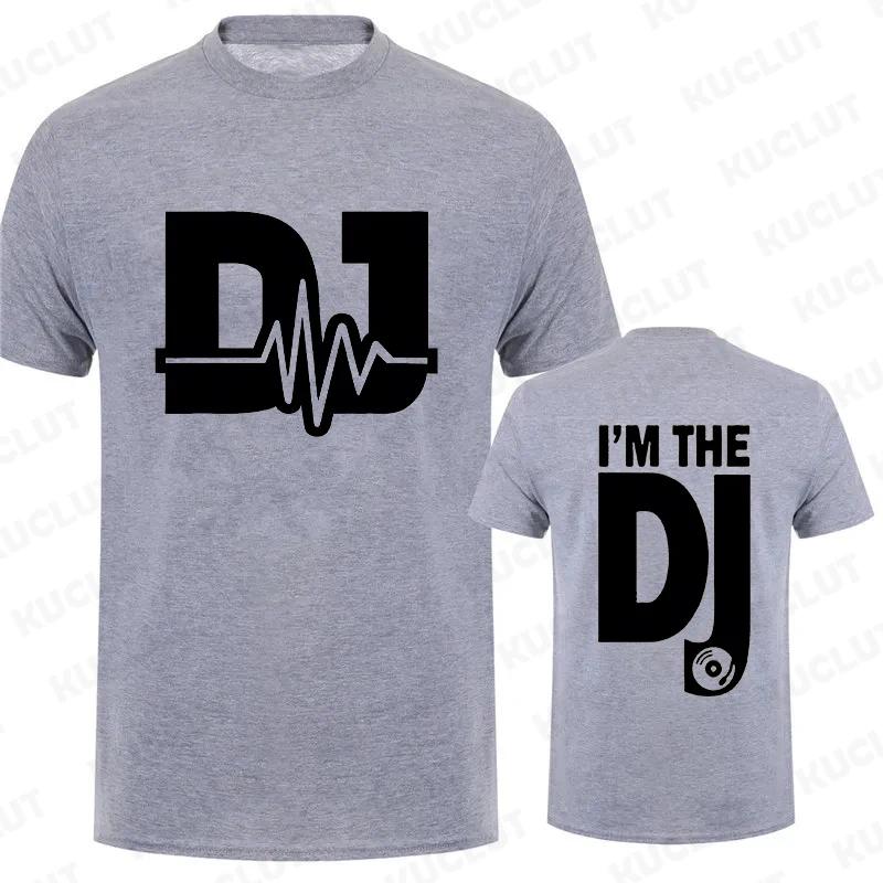 Men's T-shirt for Men Fashion DJ Heartbeat Printed T Shirt Short-sleeved Streetwear Music Lover Summer Casual Men's Tshirts Tops