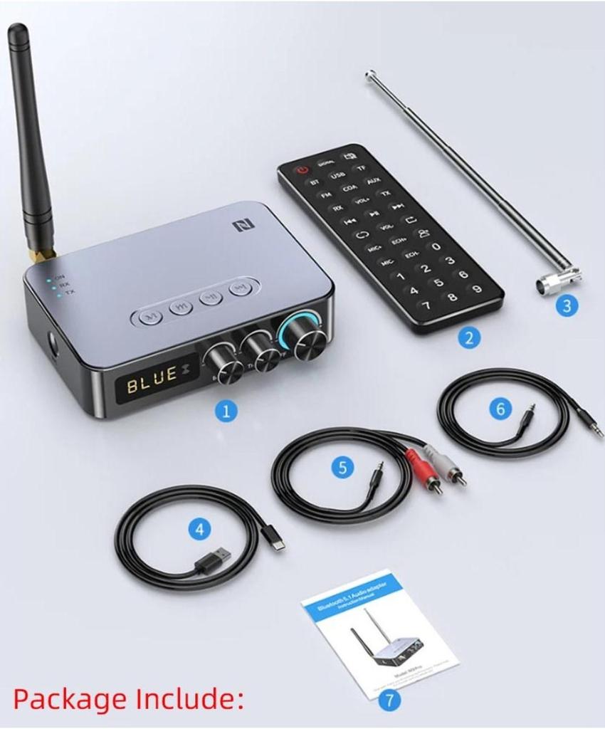 M9 M9Pro Bluetooth Аудио Приемник Передатчик DSP Беспроводной Адаптер NFC/AUX/RCA/USB Флешка/TF/6.5 Микрофон Караоке/Коаксиальный/FM Радио