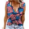 Женские майки, сексуальные летние топы без рукавов с v-образным вырезом, жилет с 3D принтом, красные камуфляжные топы со звездами