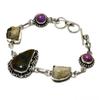 Labradorite Copper Purple Turquoise Gemstone Gift Jewelry Bracelet 6-8"