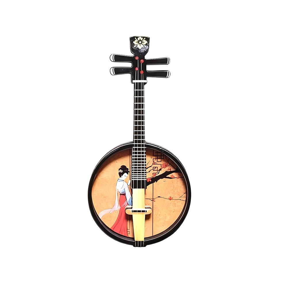 Миниатюрные Пипа Жуань Гучжэн Магнитная Наклейка на Холодильник Ручная Резьба Культурный Артефакт Коллекционный Подарок Декор для Дома