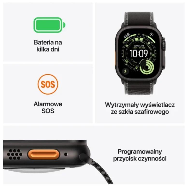 Watch Ultra 3 GPS + Cellular 49mm Black Titanium Case with Black Alpine Loop - Medium