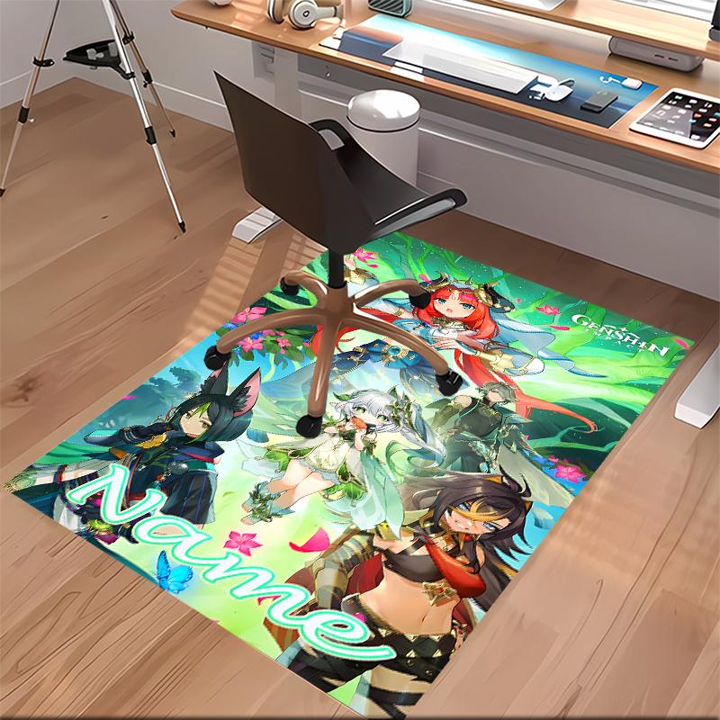 Custom personalization Genshin Impact characters Print Area Rug - Soft, Washable Non-Slip Indoor Mat,Living Room,Home&Office Decorative Rug