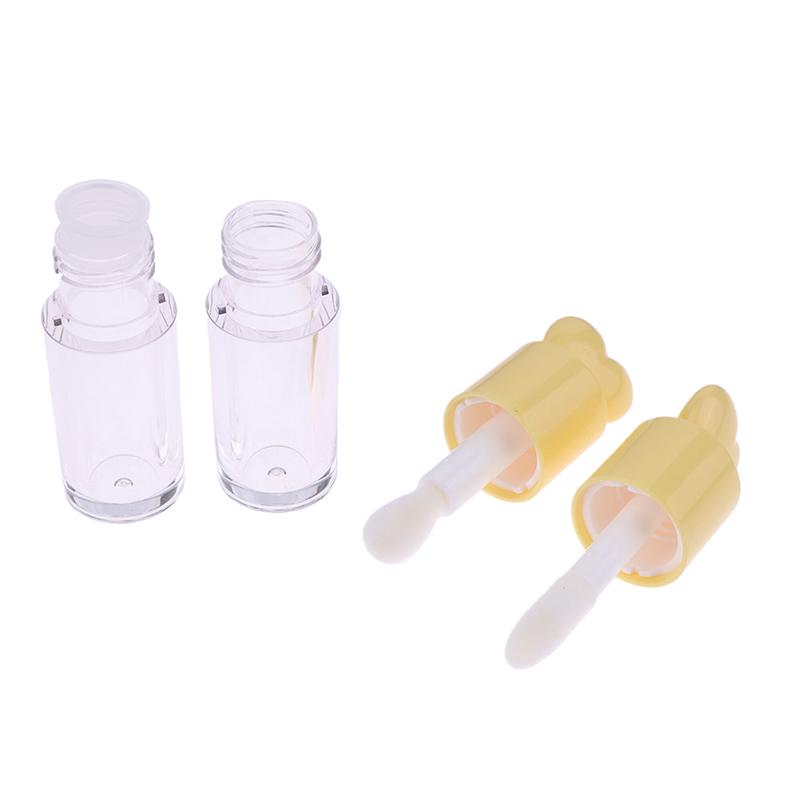 Heart Shape Lip Gloss Tubes Clear Empty DIY Cylindrical Lip Balm Tubes 4ml With Wand Refillable Lipstick Bottle