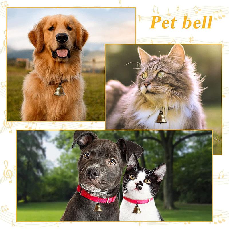 WTEMPO 8 шт., металлические декоративные колокольчики в стиле ретро, ​​38 мм, открытые колокольчики с пружинным крючком, креативные рождественские колокольчики «сделай сам», домашний декор, колокольчики для дрессировки домашних животных, колокольчики