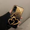 Золотая пыль Бабочка Любви Чехол для Телефона Стеклянный Чехол для Samsung Galaxy S26 S25 S24 S23 S22 S21 FE Ultra Plus защита от царапин Гладкий