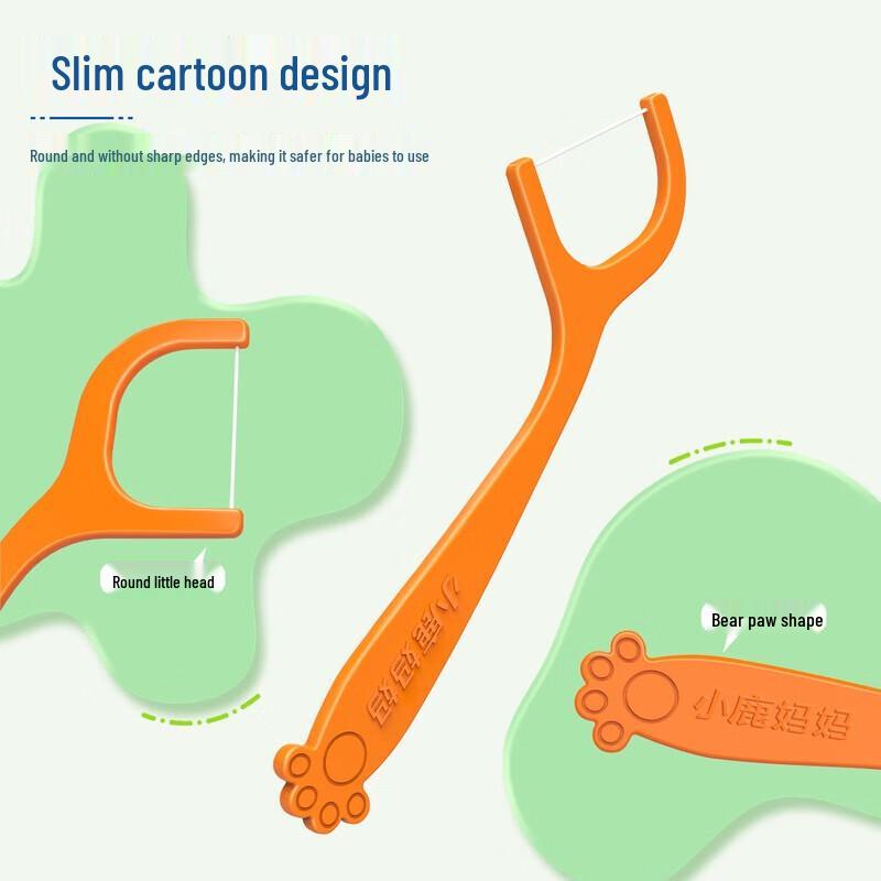 FAWNMUM Soft & Smooth Kids Dental Floss Picks