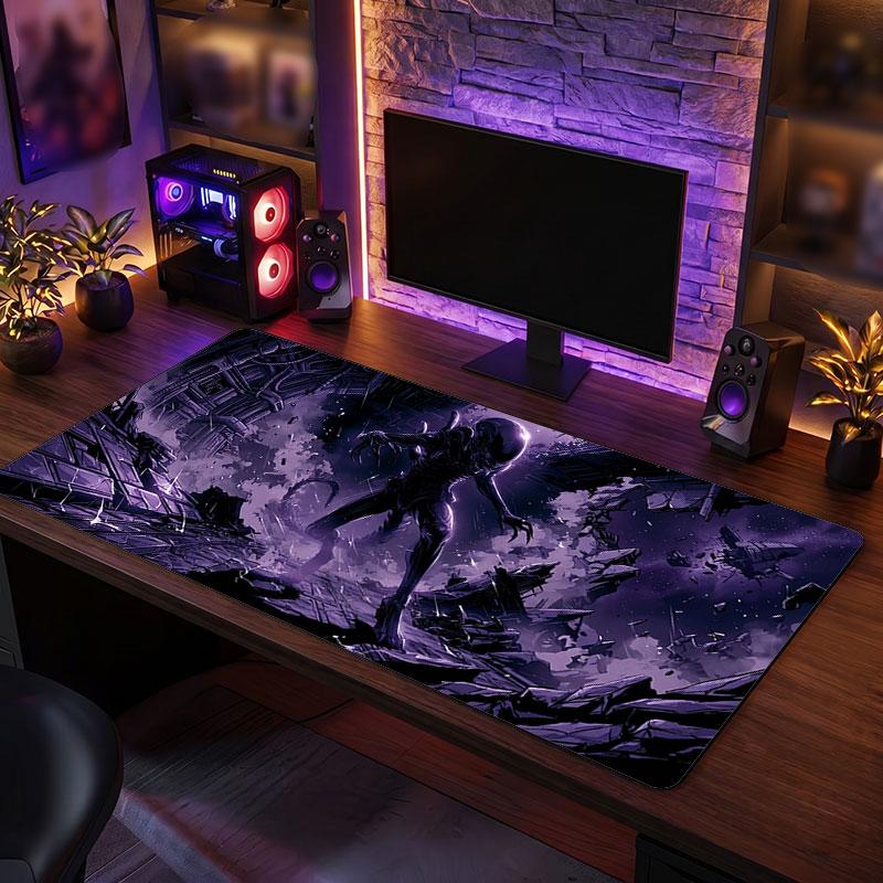 Big Mouse PadAlien Xenomorph Extended Soft Desk Mat Gaming Office Computer Table Decor Mat