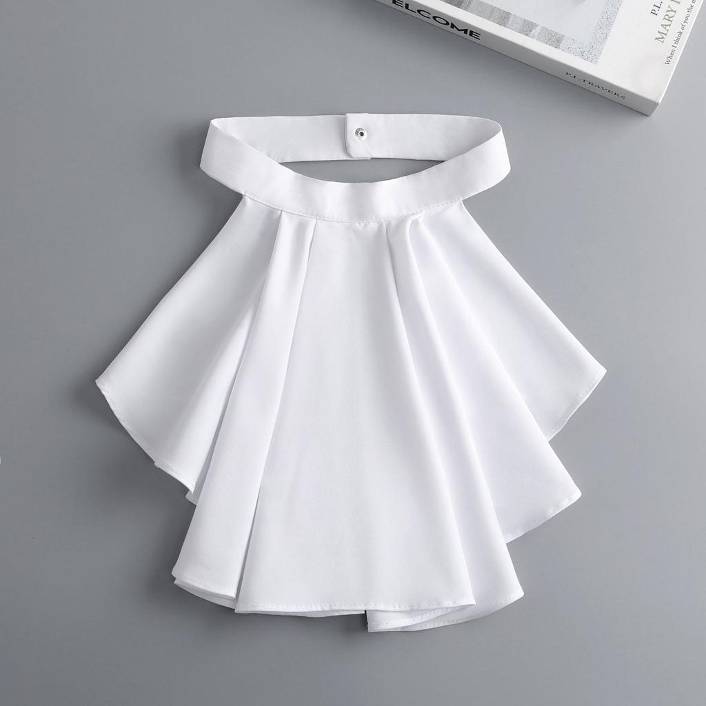 Solid Color Shirt Detachable Collar for Womens False Collar Casual Fake Collar Lapel Detachable Half Shirt Blouse Dickey