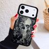 Готический чехол для телефона с черепом для iPhone 17 Air 16 15 14 13 12 11 Pro Max Plus