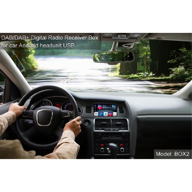 Автомобильный цифровой DAB+ адаптер-тюнер, двойные антенны, аудио радио блок, USB-приемник, антенна